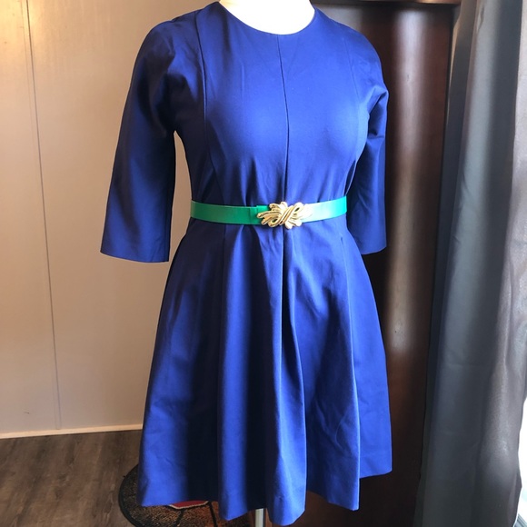 Vintage Green Leatherette Belt with Accent Gold Clasp Buckle Waist Cinching - Picture 8 of 9